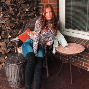 Free People paisley long sleeve shirt
